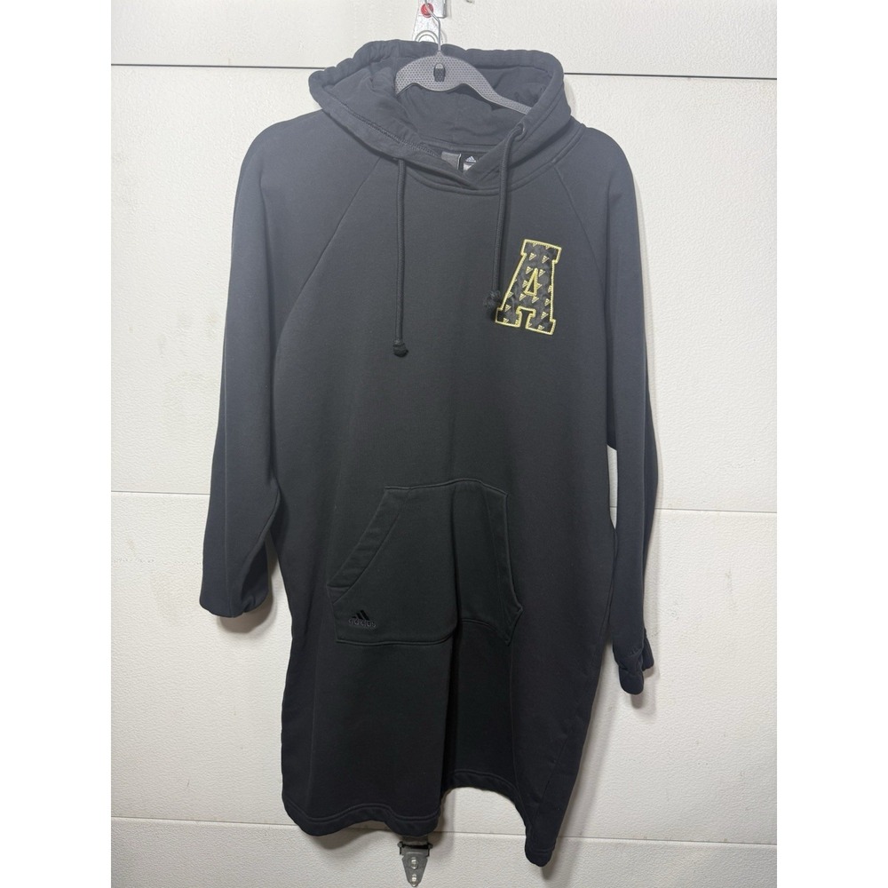 Adidas‎ Women's Varsity 'A' Logo Hoodie Dress Black Size Medium